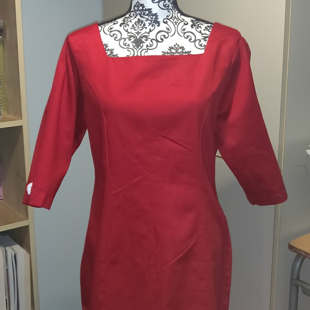 Glam Couture Rockabilly Secretary PinUp Pencil Dress MAD MEN JOAN XMASS BOW DRES